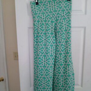 white mark green palazzo pant